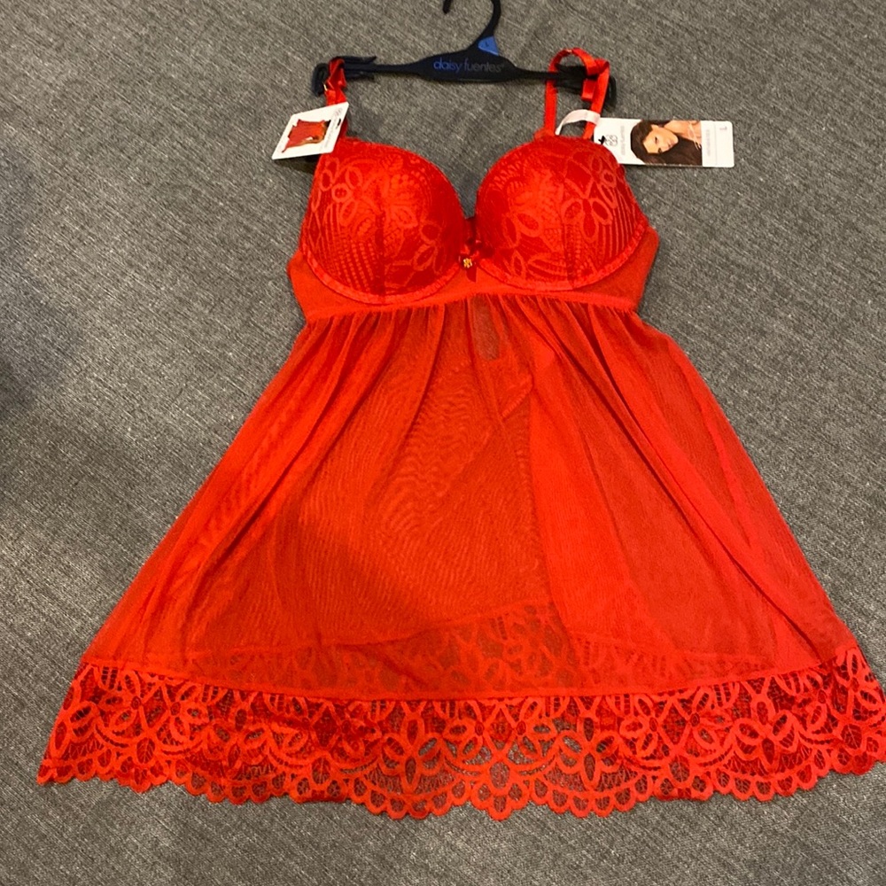 Daisy Fuentes Intimates Lace Hem Babydoll Nighty